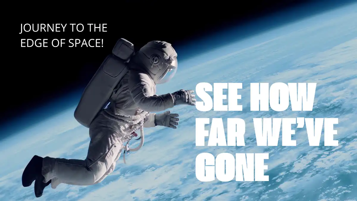 Space documentary YouTube thumbnail featuring an astronaut floating above Earth with Journey to the Edge of Space text