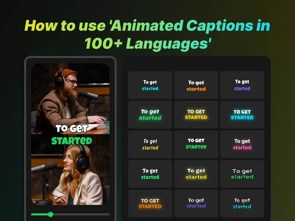 How to use 'Animated Captions in 100+ Languages' in WayinVideo