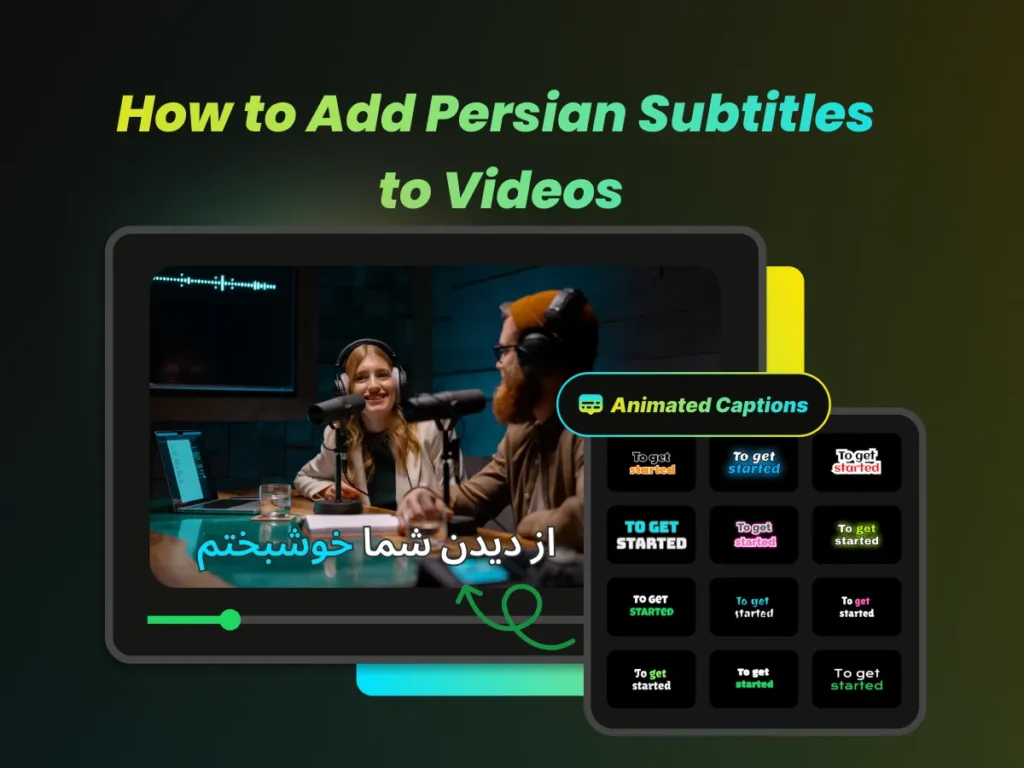 how to add persian subtitles to videos