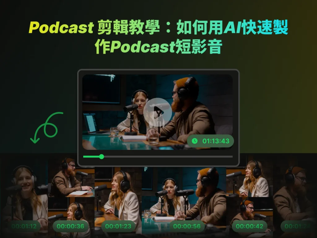 Podcast 剪輯教學：如何用AI快速製作Podcast短影音