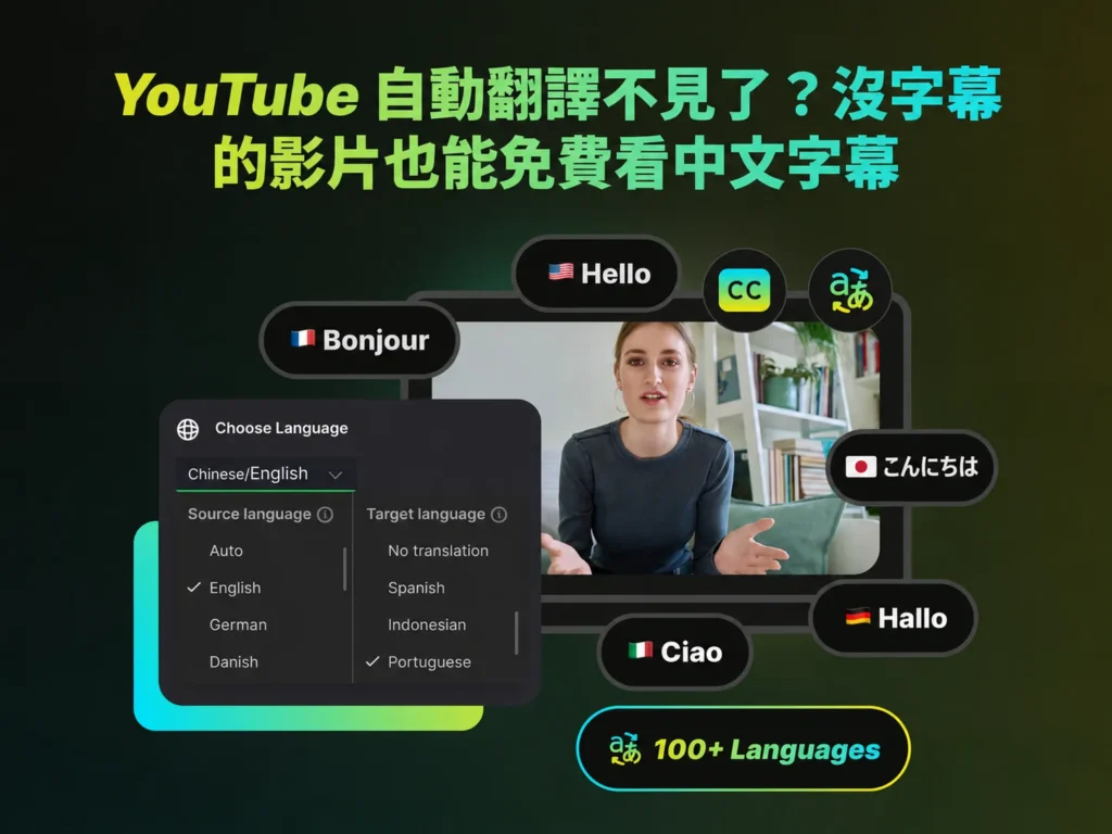 免費線上影片翻譯工具